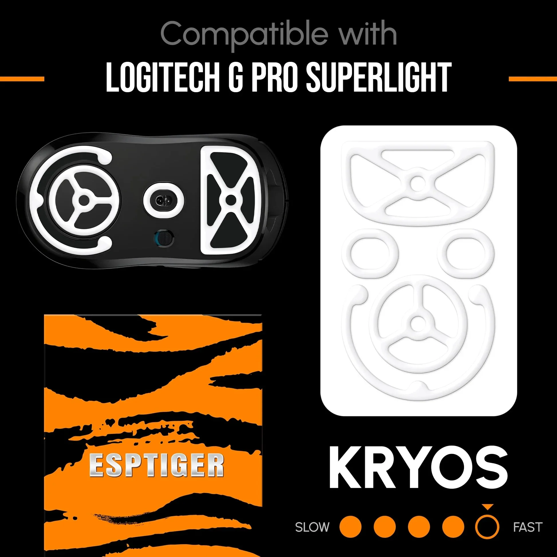 ESPTiger Kryos Mouse Skates - For Logitech